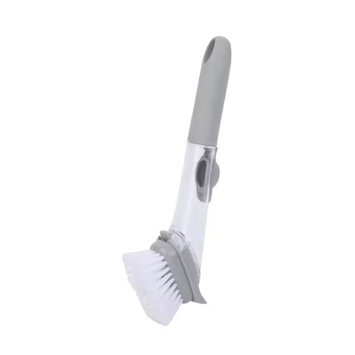 Set de Cepillo de Limpieza de Mango Largo 2 en 1 Cabeza de Cepillo Desmontable con Dispensador de Jabón Set de Limpieza de Cocina con Cepillo de Lavado de Platos - 1