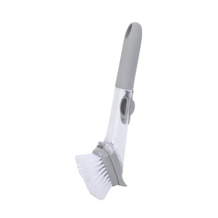 Juego de limpieza de cocina con dispensador de jabón de cabezal extraíble 2 en 1 con mango largo y cepillo para lavavajillas - 1