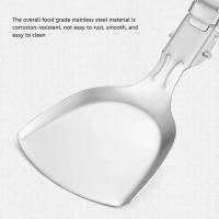 Cuchara de sopa plegable de acero inoxidable para acampar al aire libre, utensilios de cocina portátiles resistentes al desgaste, herramientas - details 23
