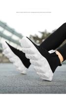 Zapatillas deportivas transpirables para hombre, zapatos informales de suela gruesa con cordones, Tenis blancos, a la moda - details 12