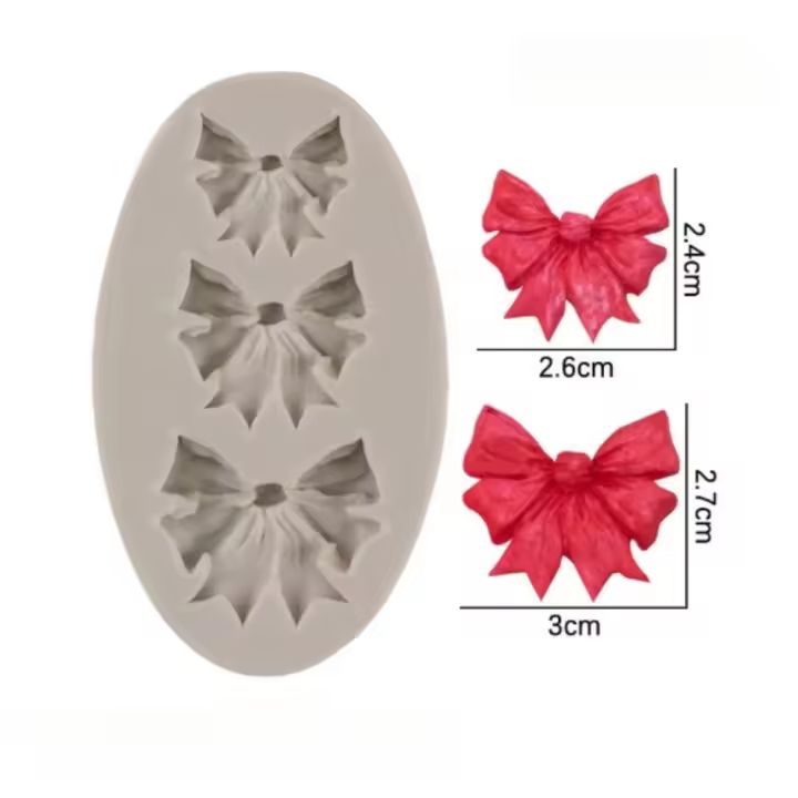 Molde de Silicona para Pajarita Herramientas de Decoración de Pasteles para Fiesta de Cumpleaños de Bebé Horneado de Galletas DIY - 1