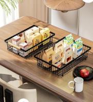 Estante de almacenamiento de frutas, cesta de aperitivos de escritorio, doble capa - details 2