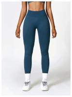 Mallas de Yoga para mujer, pantalones deportivos sin costuras de cintura alta, con realce de caderas, para entrenamiento y correr - details 1