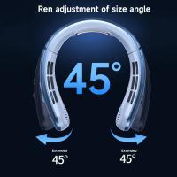 Mini ventilador portátil para colgar en el cuello, con pantalla digital, sin aspas, recargable por USB - details 2