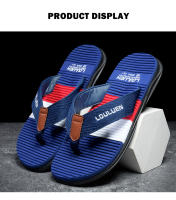 Verano nuevas chanclas de los hombres usan zapatillas de playa de goma antideslizante pellizcar pies sandalias al aire libre - details 8