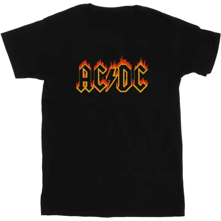 Camiseta con Logo de llamas para hombre, AC/DC - 1