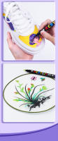 Marcador Acrílico de Doble Punta en 84 Colores Set para Estudiantes Pintura Graffiti Pincel Impermeable para Madera Cartón Vidrio - details 18