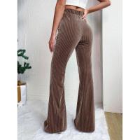 Pantalones acampanados lisos de pana de cintura alta para mujer, moda coreana, nuevos clásicos, Otoño Invierno - details 10
