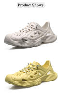 Nueva moda zapatos de playa para hombre, sandalias huecas de verano, suela gruesa antideslizante, tendencia, zapatos con agujeros. - details 13