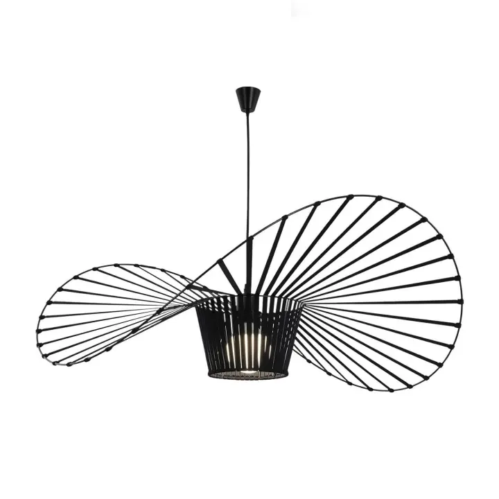 CBJKTX Lámpara colgante negra E27 Lámpara colgante Diam.100cm Diseño creativo Sala de estar Lámpara de mesa de comedor de poliuretano (PU) vintage - 1