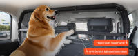 SucceBuy Dog Car Barrier - Divisor de automóvil de 46" de ancho para área de carga. Universal - Barandilla para mascotas para vehículos con malla transparente para SUV, camiones y vehículos de tamaño pequeño, negro - details 4