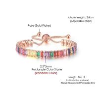 Pulsera de tenis Multicolor ajustable para mujer, brazalete de circonita colorida con arcoíris, cadena de mano, joyería - details 7