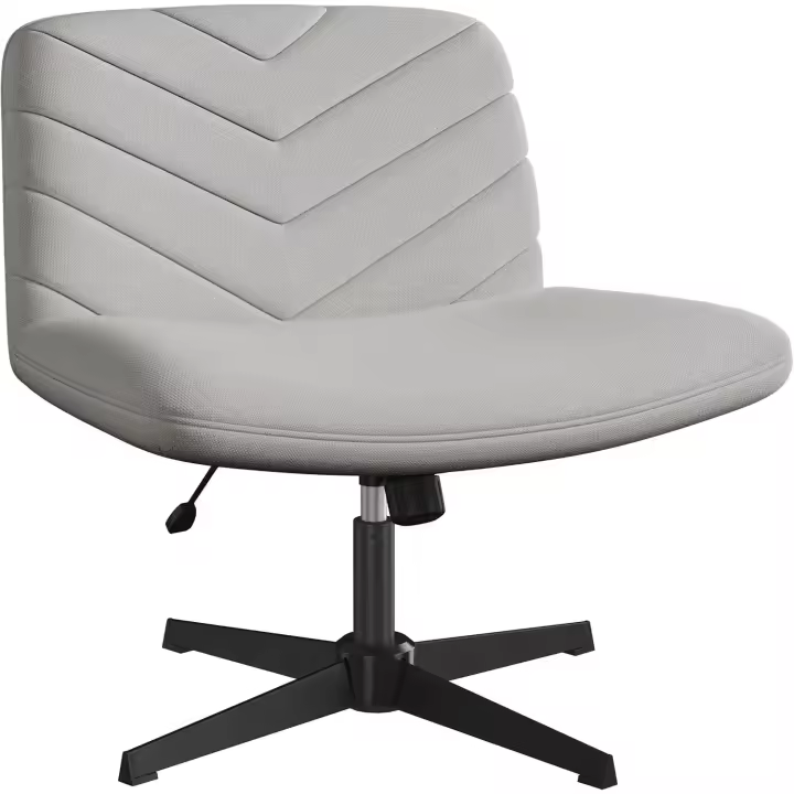 Silla Piernas Cruzadas con Función Mecedora, Ancha Sila de Escritorio para Juegos, Silla - 1