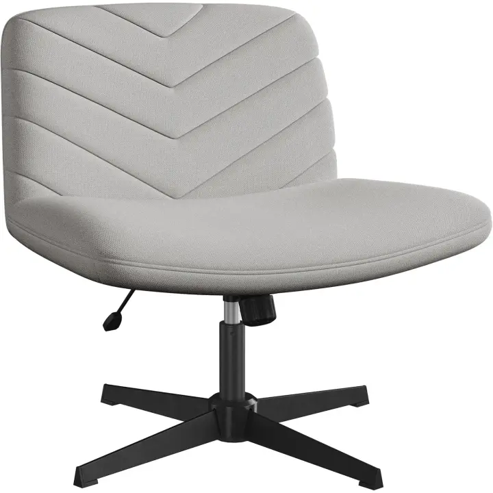 Silla Piernas Cruzadas con Función Mecedora, Ancha Sila de Escritorio para Juegos, Silla - 1