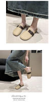 Zapatillas retro con bolsa en la cabeza y suela blanda, zapatos de moda de primavera, nuevos zapatos casuales y versátiles para mujer con suela plana y medio arrastre. - details 13