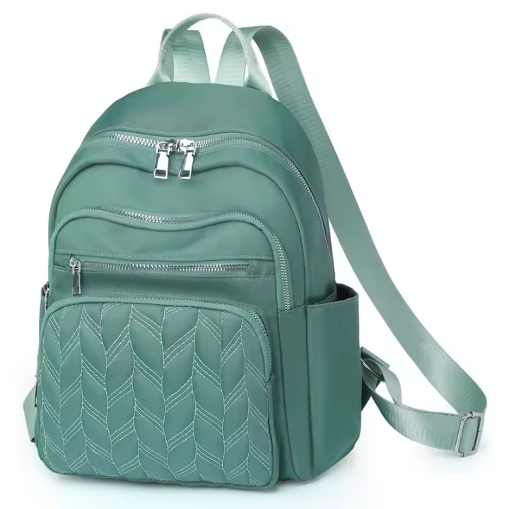 Mochila de Mujer Nueva Moda 2025 Bolsa de Viaje Casual de Gran Capacidad con Bordado de Hilo - 1
