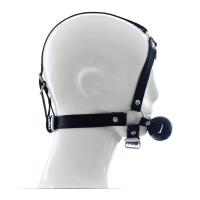 Accesorios exóticos: juguete de mordaza para coqueteo sexual para parejas, arnés de cuero SM erótico para adultos con tapón bucal de bola suave para regatear - details 2
