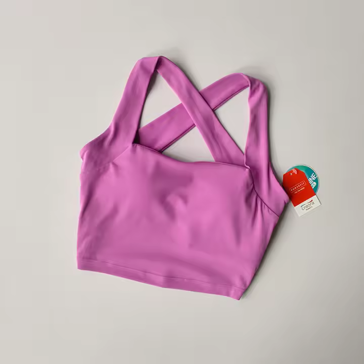 Sujetador Deportivo de Cara Completa Top de Yoga sin Costuras para Mujeres Correa Ancha - 1