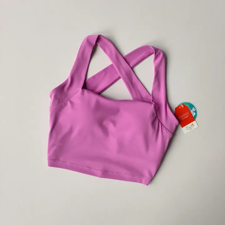Sujetador Deportivo de Cara Completa Top de Yoga sin Costuras para Mujeres Correa Ancha - 1