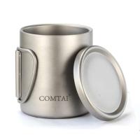 Taza de té y café cubiertas con agua de titanio de doble pared para exteriores, villa para acampar al aire libre - details 12