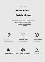Tienda campaña 4 personas playa Deportes al aire libre viajar Protección solar Camping - details 1