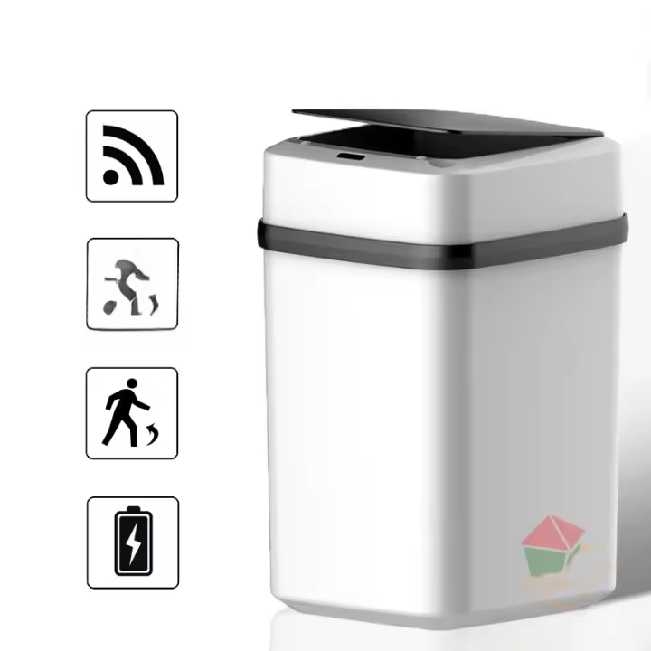 Cubo de basura inteligente para baño, papelera táctil de 15l para Cocina - 1