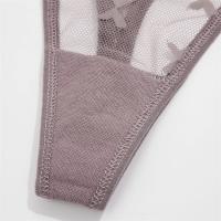 Tanga de encaje sexy para mujer, tanga calada de cintura baja, ropa interior transparente sin costuras con espalda en T, bragas íntimas sólidas - details 20