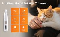 Recortadora de patas para mascotas, cortapelos para perros, afeitadora para gatos, recortadora eléctrica de patas para perros 3 en 1, recargable, impermeable con luz LED, afeitadora para mascotas de poco ruido para patas, ojos, orejas, cara, caderas - details 2