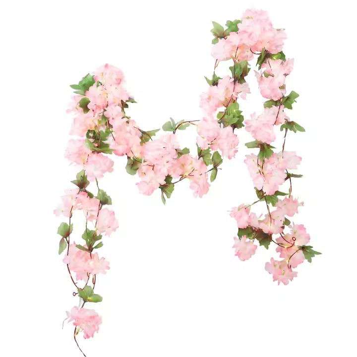 Guirnalda De Flores Artificiales De Cerezo Con Luz Para Decoración De Boda Y Día De San Valentín Arches Pared Fiesta - 1