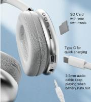 Auricular Inalámbrico de Bluetooth con Sonido de Alta Fidelidad Cascos Supraaurales de Forma Diadema Batería de Larga Duración, Orejeras ajustables y giratorias Almohadillas de Espuma de Memoria Tapa de Orejera Metalizada Cancelación de Ruido - details 4