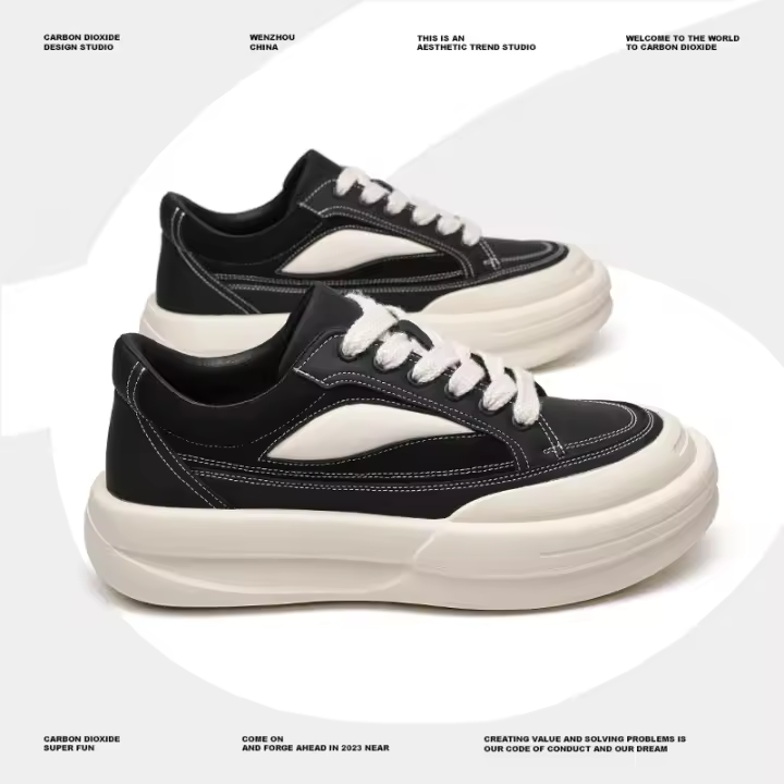 Zapatos de aumento de altura, zapatos con suela gruesa, deportivos versátiles, zapatos de papá Muffin para hombres - 1