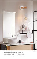 LEFAN-luz de pared Retro de estilo Industrial americano, candelabro para dormitorio, comedor y jardín, 20CM - details 6