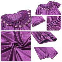 Conjunto de pijama de satén grande 5XL, pijamas cortos, decoración del hogar de mediana edad, pijamas de mujer baratos - details 25