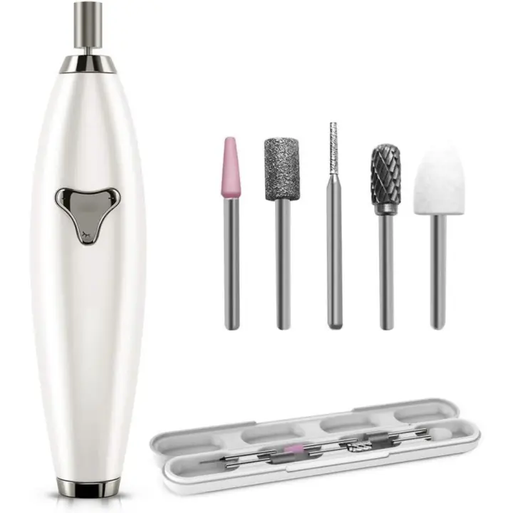 Juego de lima de uñas eléctrica 6 en 1, removedor de uñas de Gel acrílico Natural, brocas de rotación de doble vía, ajustable, ± 360 ° - 1