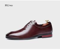 Zapatos derby de cuero formales para hombre, vino hecho a mano, de la más alta calidad, de Italia en China, 2025 - details 9