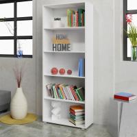 Estantería Vela Blanca 190x60x28cm 5 Estantes Librería Biblioteca Mueble Organizador Oficina - details 6