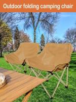 Silla portátil con forma de luna para camping, silla plegable para exteriores, ultraligera, portátil, con bolsa de transporte, 1 pieza. - details 0