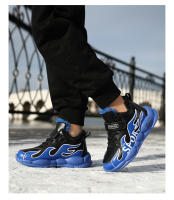 Zapatos deportivos de invierno para niños, zapatillas impermeables de cuero Pu para niños, zapatos antideslizantes para correr, botas cálidas de piel, zapatos de Trekking - details 12