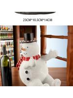 Adorno de Oso de Niebla Nórdica Navideño Resina Rojo Vino Rack para Sala de Estar Mesa de Comedor - details 8