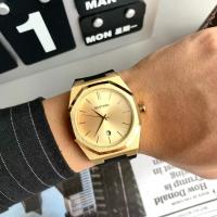 Reloj octogonal con cinta de silicona para hombre, cronógrafo de cuarzo deportivo plateado personalizado, calendario de moda - details 4