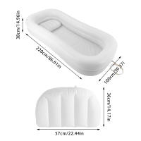 Bañera Inflable de Doble Capa Almohadas Inflables Bomba de Aire Eléctrica Bolsa de Agua Rocha Dulce - details 0