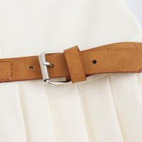 OUWU- 2025, Novedad De Verano, Producto, Vestido De Tirantes Con Pliegue Ancho Y Decoración De Cinturón Adelgazante A La Moda Para Mujer - details 6