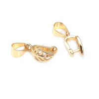 Colgantes de hojas de árbol de latón de Color dorado de 18K, cierres, collares con conector, suministros para fabricación de joyas, accesorios Diy - details 6