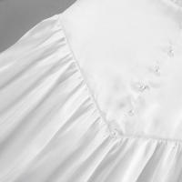 Vestido blanco nuevo de invierno versátil con mangas farol de satén Design Sense - details 19