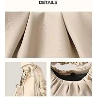 Bolso Hobo fruncido para mujer, bolso de hombro Sofii de moda, monedero blanco pequeño - details 7