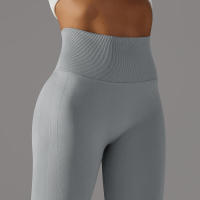 Leggings de yoga sin costuras para mujer, ropa deportiva de entrenamiento, pantalones deportivos de cintura alta - details 49