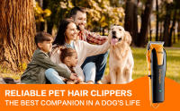 Cortapelos para perros para el cuidado de las cuchillas de acero al carbono Kit de cuidado de perros Motor de alta potencia 7000 rpm Cortapelos profesional para cortapelos inalámbricos recargables gruesos y pesados - details 0
