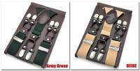Cabestrillo de dos tonos de cuero marrón para hombre, estilo occidental, cinturón, longitud ajustable, 3,5x120cm - details 24