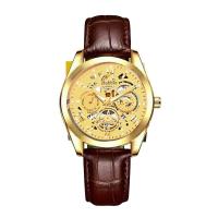 Reloj Deportivo de Lujo para Hombres Correa de Cuero Romano Esterlino Reloj de Cuarzo Automático - details 5