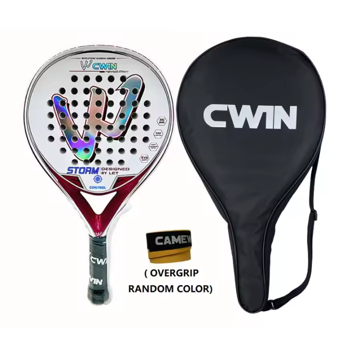 Raqueta de Padel Cwin de Fibra de Carbono Superficie Suave EVA Antideslizante - 1